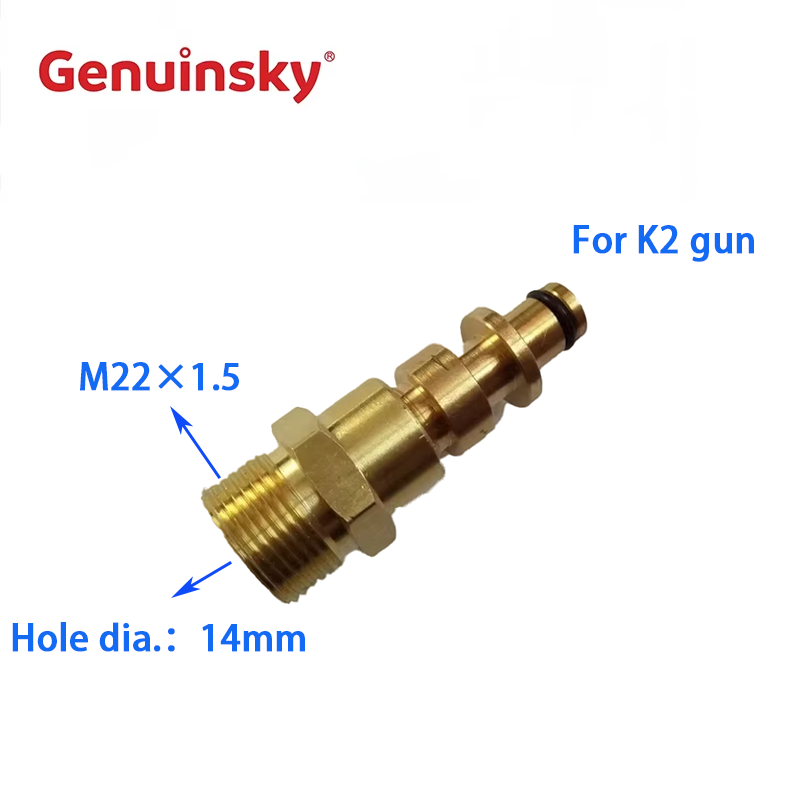 Connecteur de tuyau de lave-auto en cuivre 100%