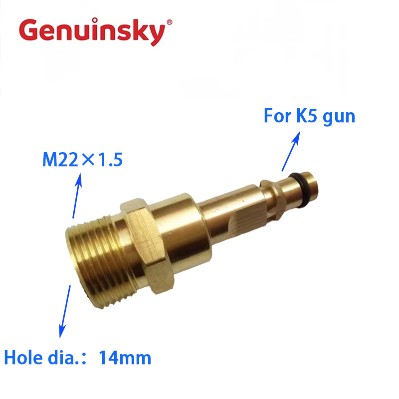 Connecteur de tuyau de lave-auto à 100% Copper Fit Karcher K5 Series Gun