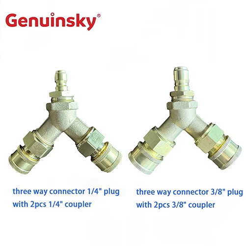 Connecteur à trois voies en cuivre complet